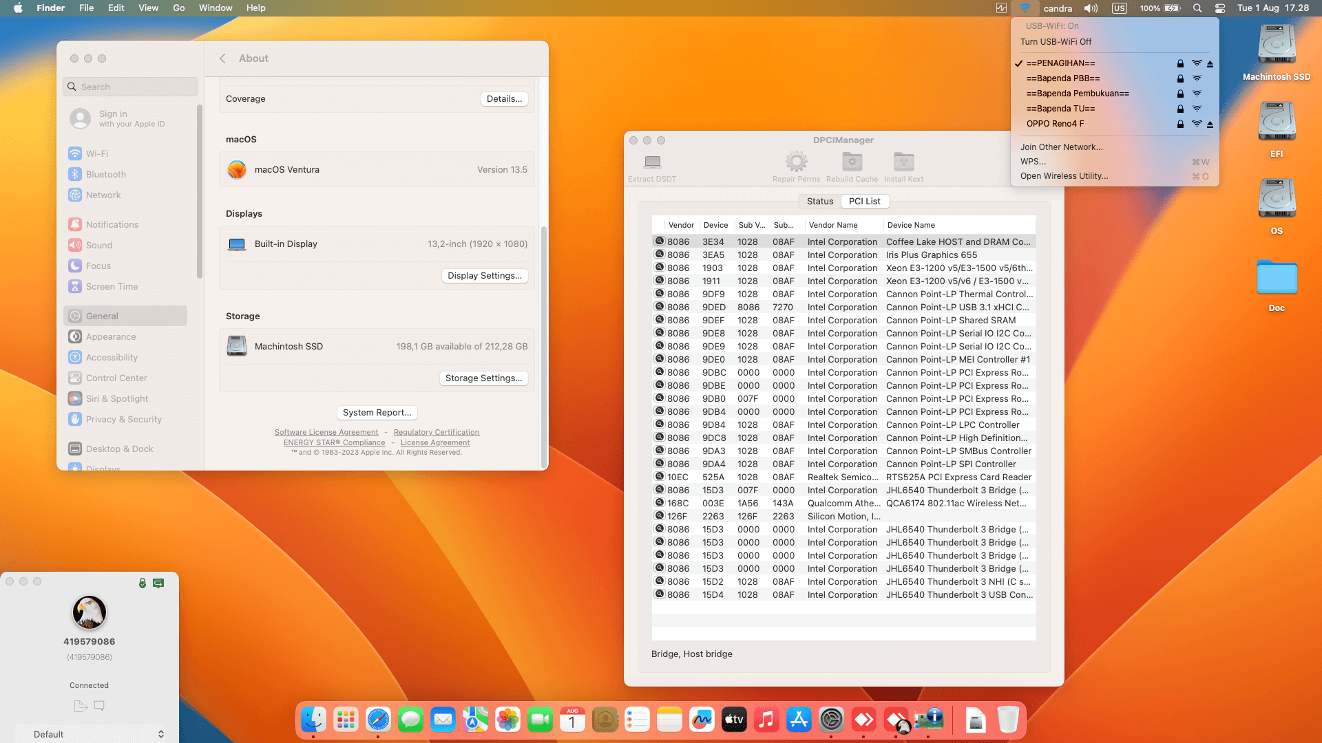 Dell XPS 13 9380 [WhiskeyLake   Intel UHD Graphics 8Th Gen + I2C]   OpenCore 1